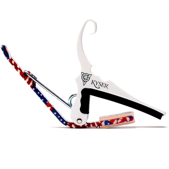 Kyser Acoustic Guitar Capo in Red White Blue