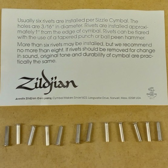 Zildjian Cymbal Sizzle Rivets