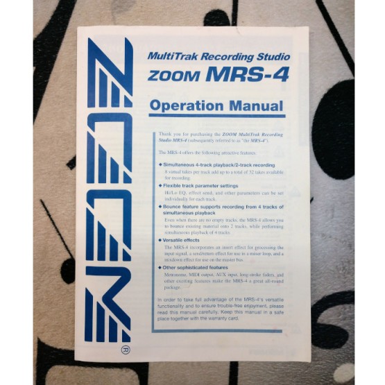 Zoom MRS-4 MultiTrak Mix Studio